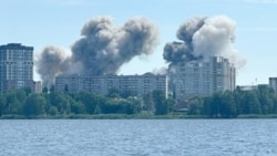 Дым над Воронежем после украинского удара