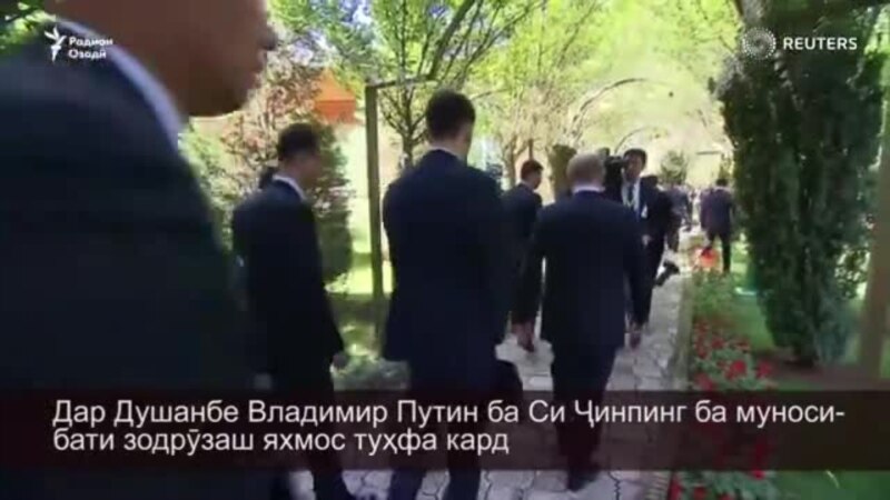Дар Душанбе Владимир Путин ба Си Ҷинпинг яхмос туҳфа кард