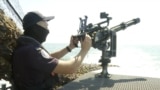 Ukraine - naval patrol ship in the Black Sea - screen grab