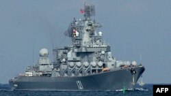 Ракетный крейсер "Москва" ЧФ России, который БПЛ "Керчь" должен заменить после ремонта