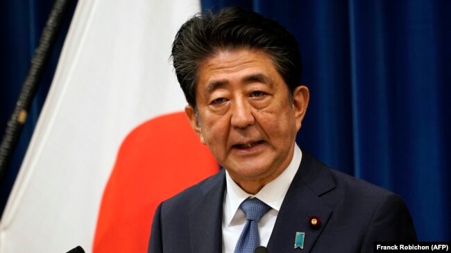 Shinzo Abe. Gusht, 2020.