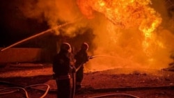 Пожар в результате российской атаки на Одесскую область, Украина, 11 ноября 2025 года 