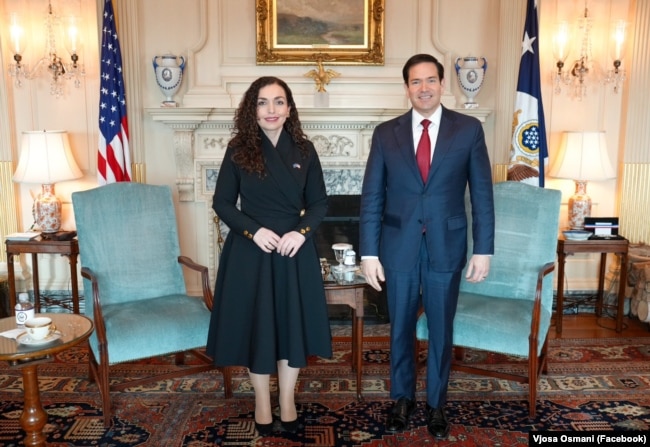 Ndër takimet e fundit, sa ishte presidente, Osmani e ka realizuar me Sekretarin amerikan të Shtetit, Marco Rubio.