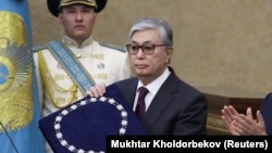 Interim Kazakh President Qasym-Zhomart Toqaev at his swearing-in ceremony during a joint session of the houses of parliament in Astana on March 20, 2019.