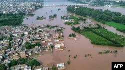Ппоплавената област на периферијата на Лахор, главниот град на покраината Пенџаб, на 28 август 2025 година.
