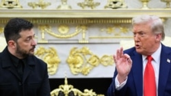 Ukraine's President Volodymyr Zelenskyy and US President Donald Trump talk during a meeting in the Oval Office of the White House in Washington on August 18, 2025. (file photo)