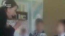Özbek mugallymy okuwçylara gargaýar