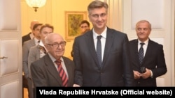 Theodor Meron i Andrej Plenković