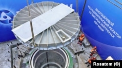 Корпус реактора МБИР на строительной площадке