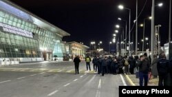 ევაკუაცია თბილისის საერთაშორისო აეროპორტში. 28 თებერვალი, 2025 წელი