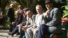 Armenia -- Pensioners sitting in a park in Yerevan, undated