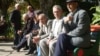 Armenia -- Pensioners sitting in a park in Yerevan, undated