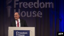 U.S. - Freedom House President Michael Abramowitz speaks at the Freedom House 2018 Annual Awards Dinner on May 23, 2018 in Washington.