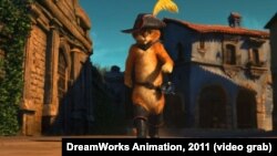 Фрагмент из мультфильма "Кот в сапогах" студии "DreamWorks Animation" 2011 года