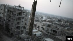 Մարտական գործողությունների հետևանքով ավերակների վերածված շենքեր Գազայի հատվածում, հուլիս, 2015թ․