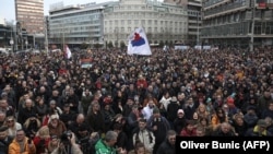 Protest u Beogradu protiv epidemioloških mera, 20. mart 2021.