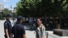 Kosovo: Authorities inspect in downtown Prishtina, if people are complying with the measures against COVID-19. 