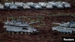 Livanla sərhəddə İsrail tankları