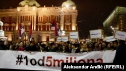 Treća protestna šetnja u Beogradu