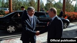 Атамбаев жана Путин, Душанбе шаары, 15-сентбярь, 2015-жыл. 