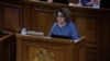 Liliana Nicolaescu-Onofrei, deputată PAS și președintă a Comisiei parlamentare de profil și responsabilă de legislația în domeniul media, văzută aici în una din intervențiile sale în fața parlamentului 