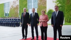 Članovi Predsjedništva BiH i njemačka kancelarka Angela Merkel, Berlin, 30. juni 2016.