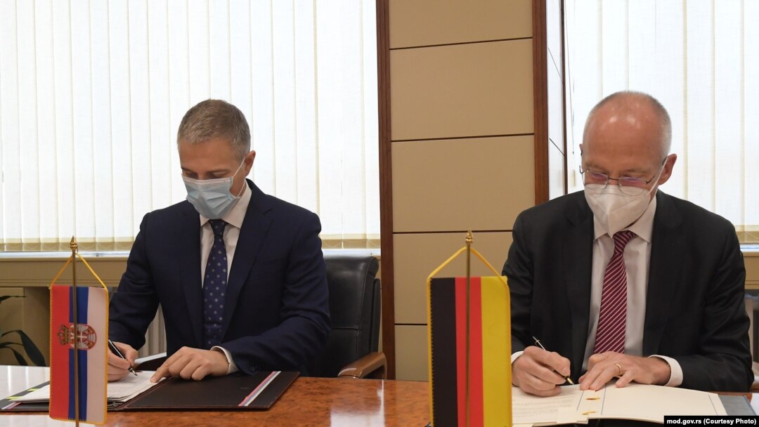 Ministar odbrane Srbije Nebojša Stefanović i ambasador Savezne Republike Nemačke Tomas Šib, Beograd, 9. jun 2021. 