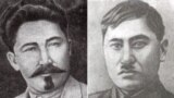 Sowet döwründäki türkmen liderleri Nedirbaý Aýtakow (çepde) we Gaýgysyz Atabaýew (sagda).