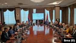Prva sjednica nove Vlade RS, na kojoj je Savo Minić preuzeo dužnost premijera, Banja Luka, 9. septembar 2025.