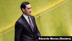 Prezident Serdar Berdimuhamedow BMG-niň Baş Assambleýasynyň mejlisinde. Nýu-Ýork. 23-nji sentýabr