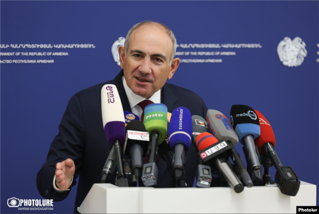 Нікол Пашинян на пресконференції в Єревані. 11 вересня 2026 року
