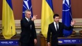 Генеральный секретарь НАТО Йенс Столтенберг и президент Украины Владимир Зеленский, Киев, 31 октября 2019 года