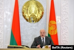 Minsk. A.Lukaşenka Howsuzlyk geňeşiniň mejlisini geçirýär. 19-njy awgust, 2020. August 19, 2020