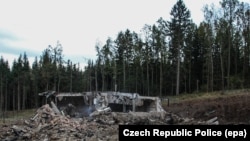 A vrběticei robbantás helyszínén készült, 2014-es fotó