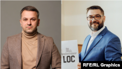 Candidații care au trecut în turul doi pentru funcția de primar la Orhei: Ramiz Ansarov (stânga), independent, și reprezentantul Ligii Orașelor și Comunelor (LOC), Sergiu Aga.