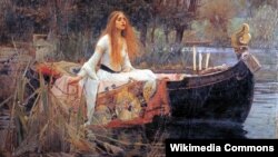 Джон Уільям Уотэрхаўз, «Ледзі з Шалот» (1888).