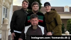 Глава Чечни Рамзан Кадыров и его сыновья Зелимхан, Ахмат, Адам