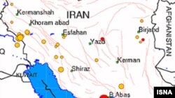 منطقه ای که در آن زمین لرزه رخ داده، با نقطه قرمز مشخص است.