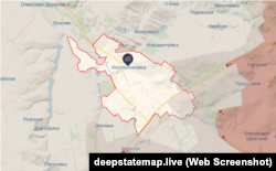 Костянтинівка на мапі DeepState станом на 22 квітня 2026 року