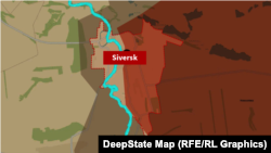 Siversk, harta DeepState, 18 decembrie 2025