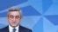 Armenian President Serzh Sarkisian at NATO's headquarters in Brussels