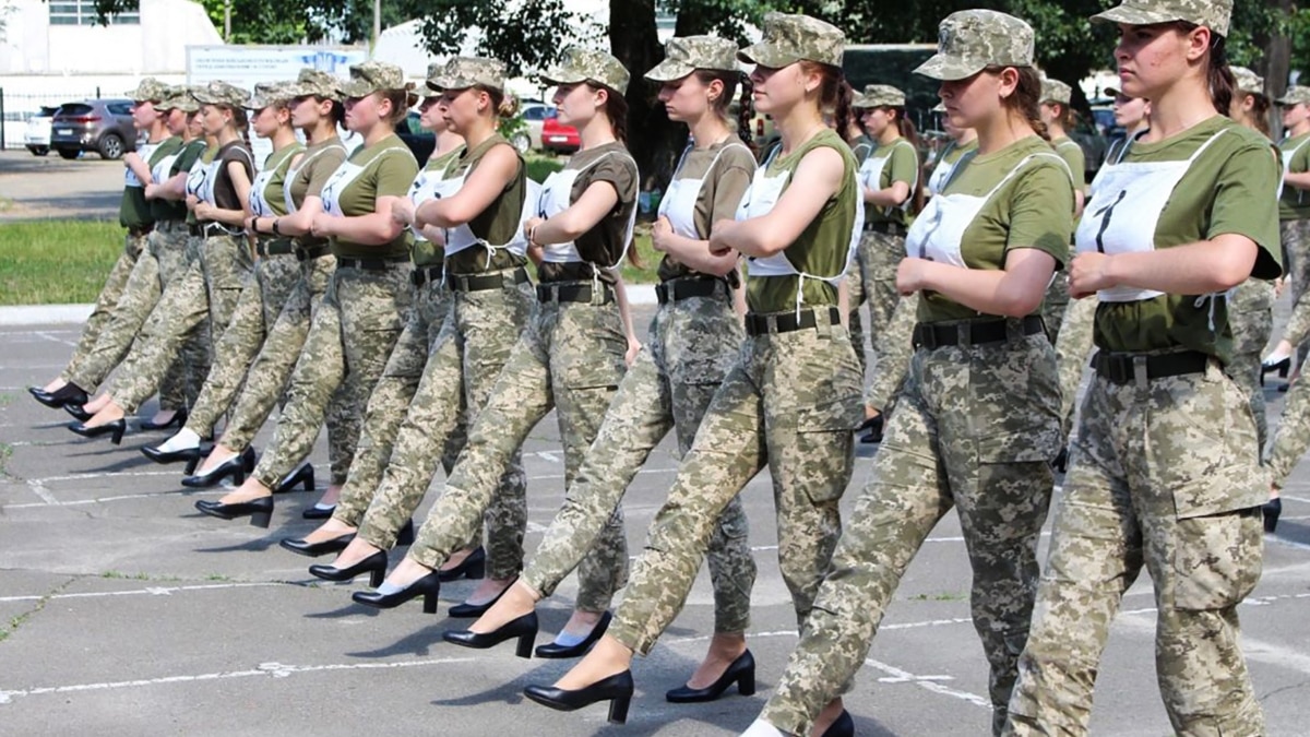 Ukrainian Defense Ministry Criticized As Sexist After Female Cadets March In High Heels