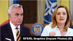 Independentul Călin Georgescu câștigă primul tur al prezidențialelor din România la o diferență de aproape 4% față de președinta USR, Elena Lasconi, clasată pe poziția secundă (colaj foto).