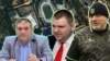 Колаж със снимки на кмета на Плевен Валентин Христов (ГЕРБ), лидера на "ДПС-Ново начало" Делян Пеевски и лидера на ГЕРБ Бойко Борисов на фона на част от кадастралната карта на града