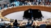 Members of the U.N. Security Council hold a meeting on a resolution that would permanently lift U.N. sanctions on Iran at U.N. headquarters in New York