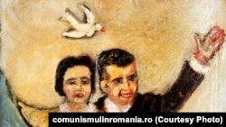 Ceaușescu – Pace!. Autor necunoscut; oferit de o școală din județul Argeș. Sursa: comunismulinromania.ro (MNIR)