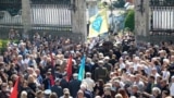 Ukraine - funeral of lawmaker Andriy Parubiy in Lviv on September 2 - screen grab