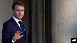 Presidenti francez, Emmanuel Macron në Pallatin Elize në Paris më 23 tetor 2024. 