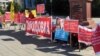 The hunger strikers have vowed to continue until local authorities meet their demands.