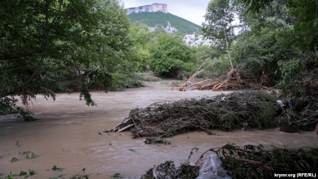Последствия наводнения в селе Куйбышево. Бахчисарайский район, июль 2021 года